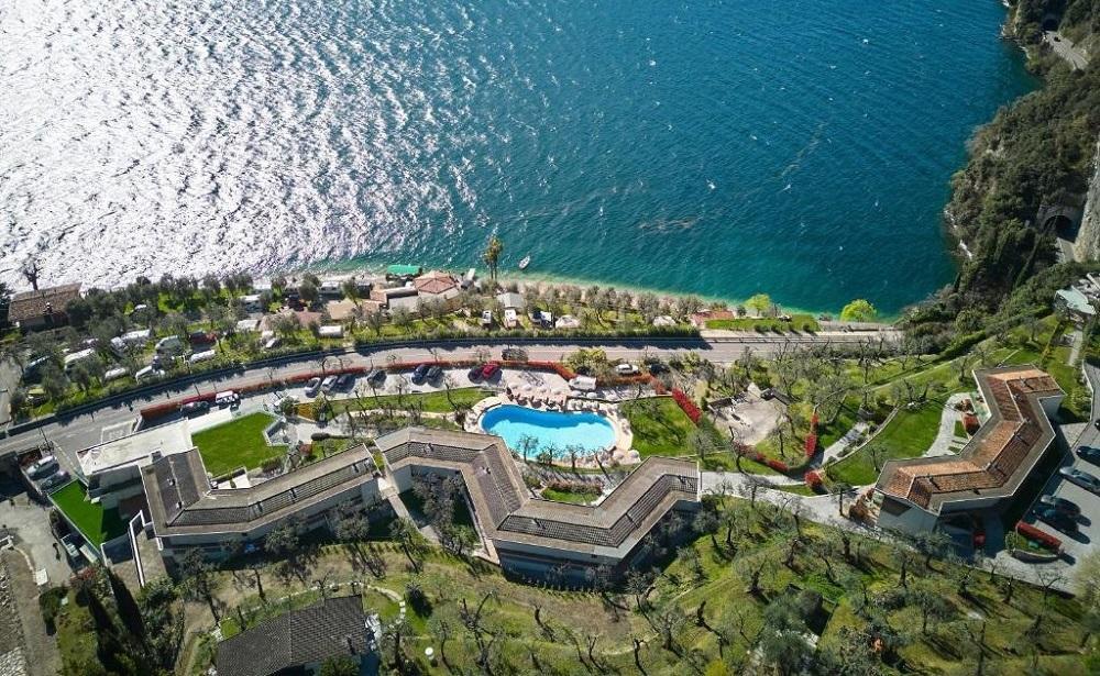 Aerial view of the hotel